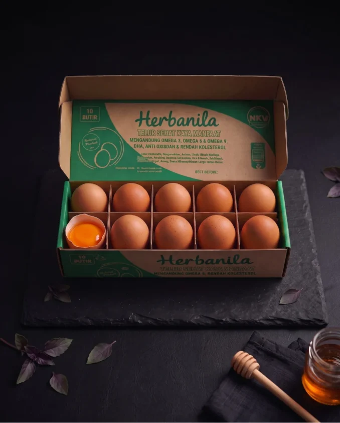 Box 10 Butir Telur Premium Herbanila Terverifikasi NKV Tingkat 1